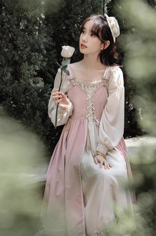 Two-Piece Corset Peasant Dress