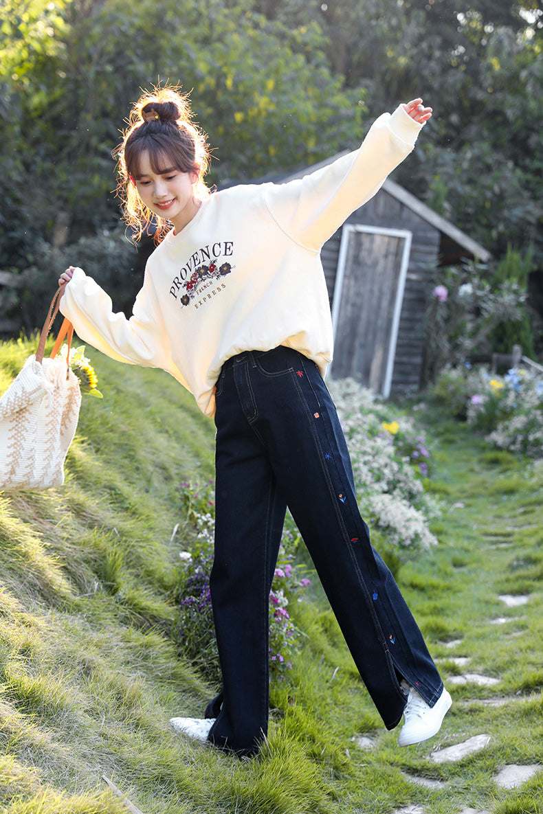 Sweatshirt mit Blumenmuster „Provence“