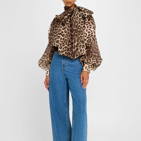 Leopard Print Long Sleeve Shirt