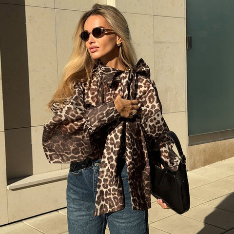 Leopard Print Long Sleeve Shirt