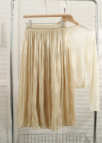 Satin Shine Midi Skirt