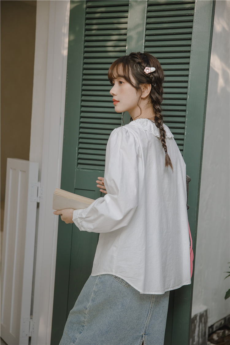 Falling Florals Embroidered Blouse