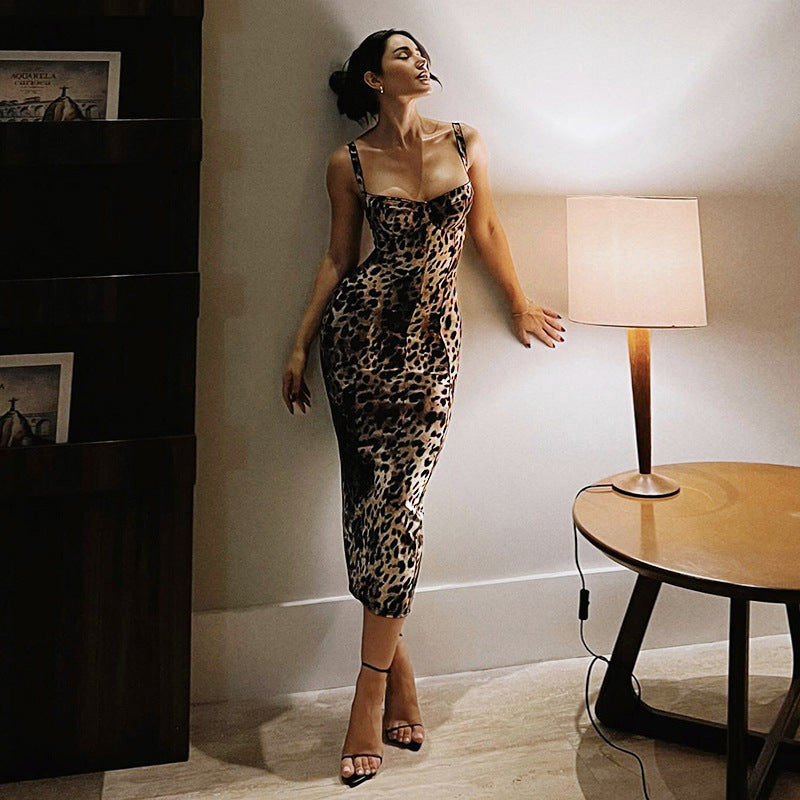 Leopard Print Maxi Dress