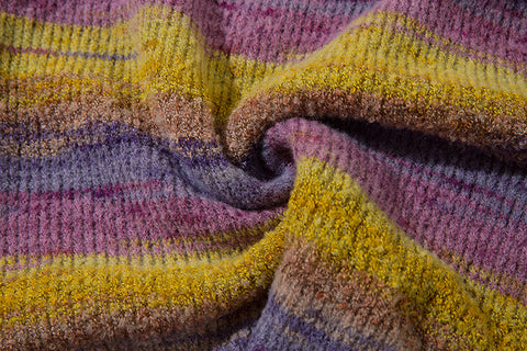Vintage Color Block Striped Knit Sweater