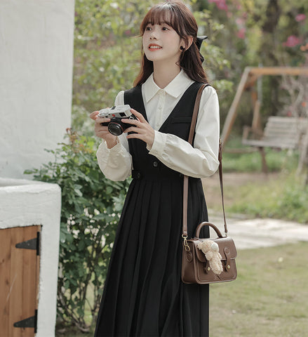 Journalist Midi Pinafore Set