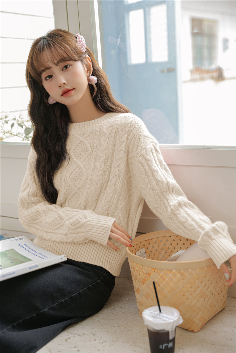 Basic Cable Knit Sweater