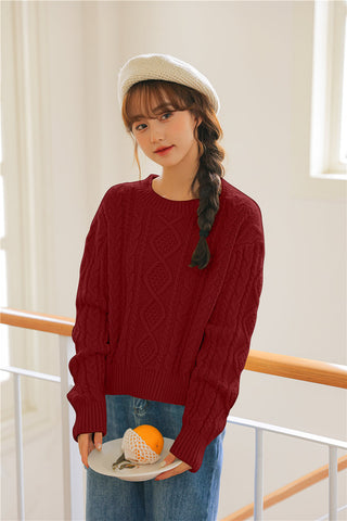 Basic Cable Knit Sweater