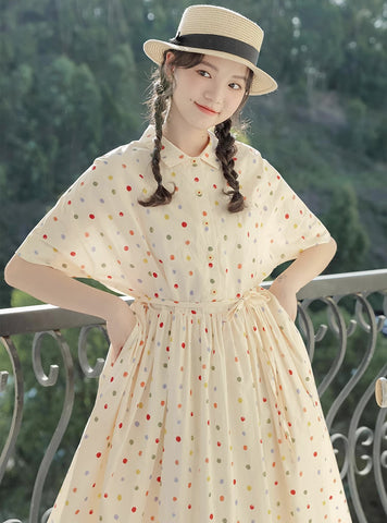 Skittles Polka Dot Shirt Dress