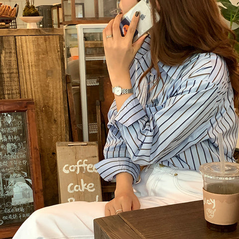 Everyday Stripe Button Up Shirt