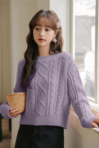 Basic Cable Knit Sweater