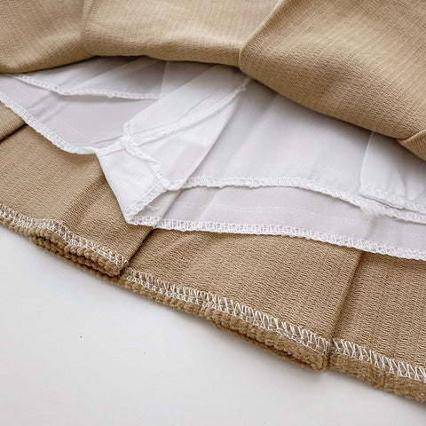 Corduroy Mermaid Pleated Skirt