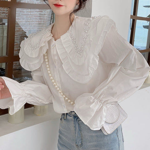 Pearl Peter Pan Button Up Shirt