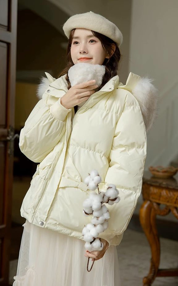 Pufferjacke mit kleiner Schleife