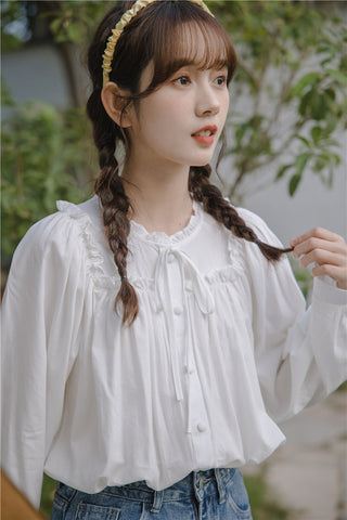 Essential Ruffle Trim Blouse