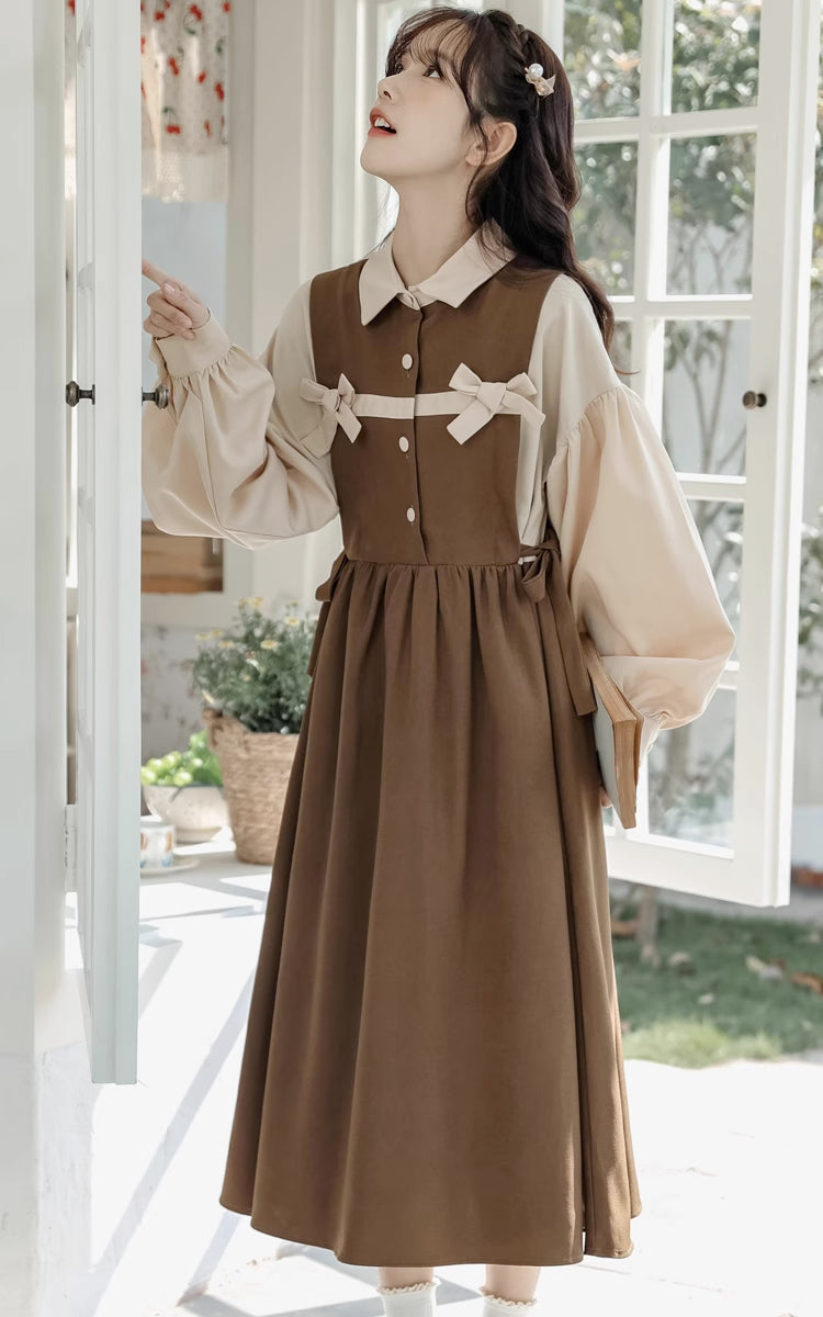 Cocoa Bows – Zweiteiliges Midikleid