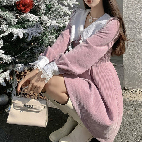 Sweet Love Peter Pan Knit Dress