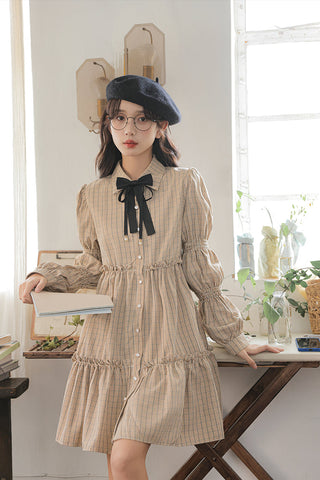 Curiosity Plaid Shirt Dress