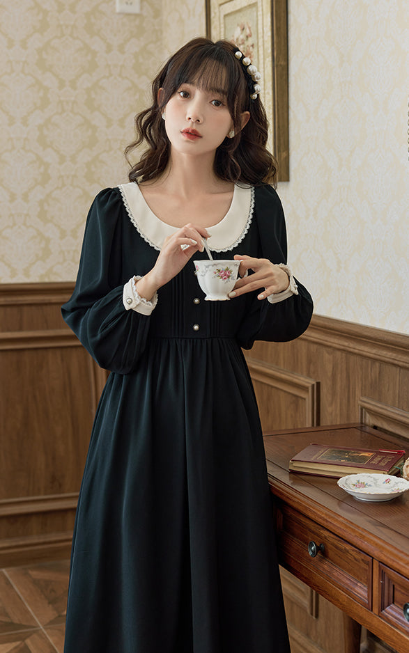 Beth Peter Pan Collar Midi Dress