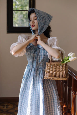 Garden Gingham Midi Dress