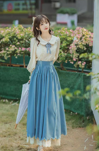 Conjunto de blusa y falda Evergarden