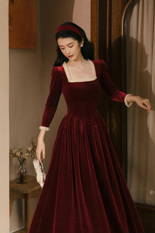 Velvet Princess Midi Dress