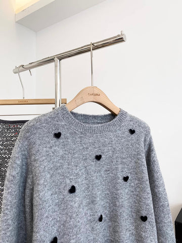 Polka Hearts Sweater