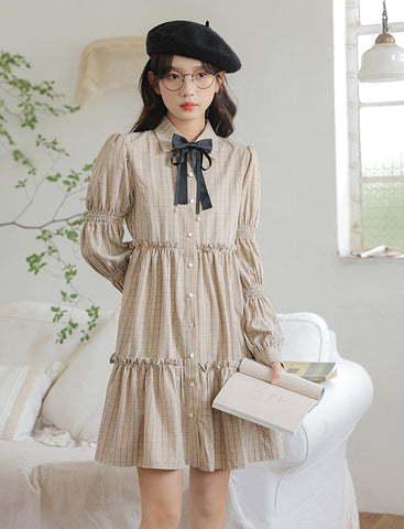 Curiosity Plaid Shirt Dress