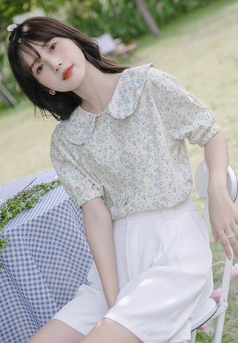 Blusa de jardín pastel