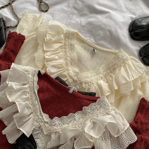 Ruffle Lace Sweater