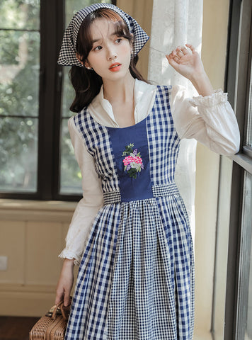 Gingham Pastures Twofer Midikleid