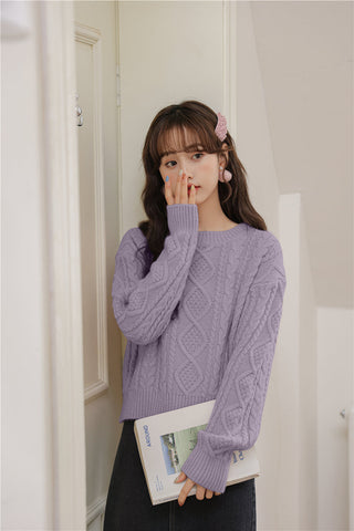 Basic Cable Knit Sweater