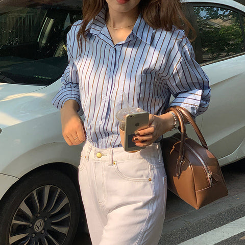 Everyday Stripe Button Up Shirt