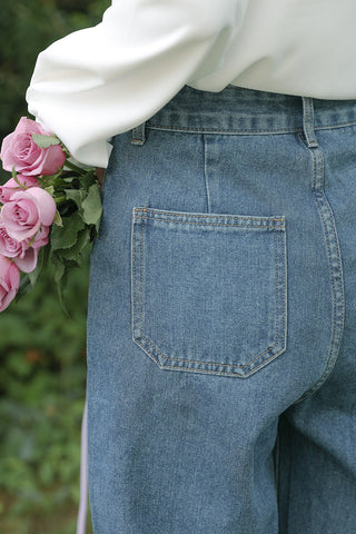 Retro Amethyst Floral Pocket Jeans