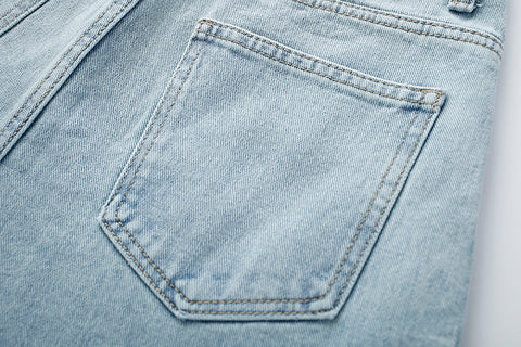 Tulip Tips Embroidered Shorts
