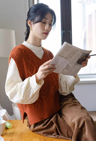 Maple Cable Knit Vest