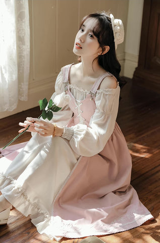 Two-Piece Corset Peasant Dress