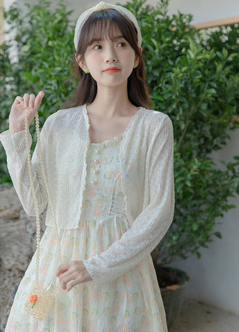 Vestido camisola con estampado de jardín de acuarela