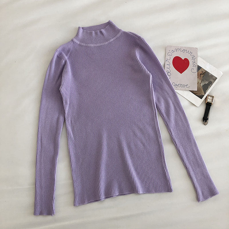 Basic-Pullover mit Stehkragen