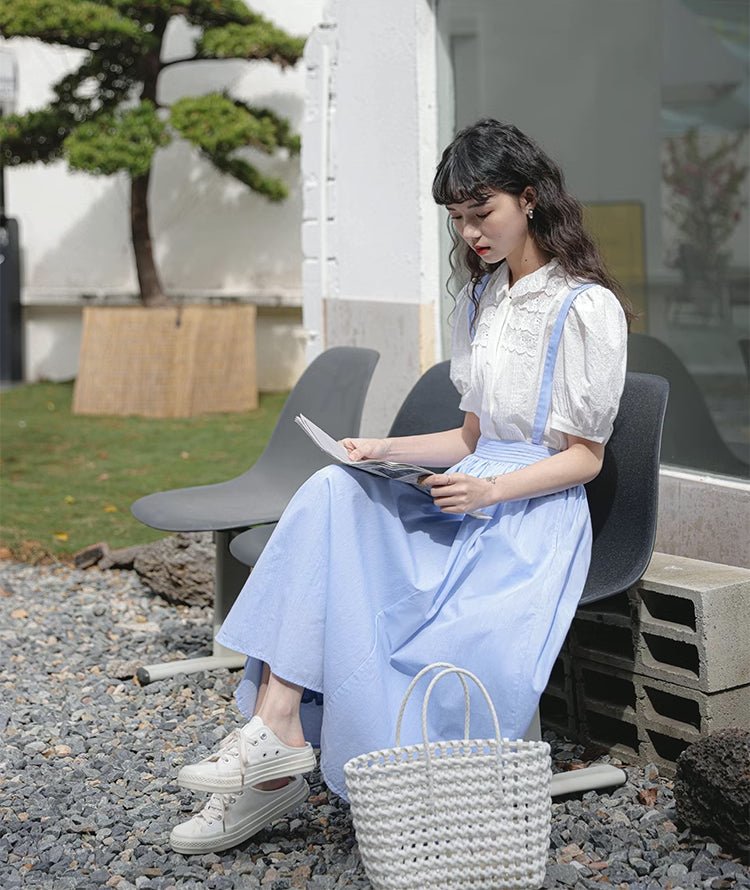 Falda midi con tirantes Alice