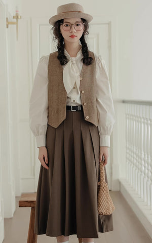 Gramps Herringbone Tweed Vest