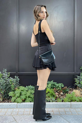 Sleeveless Black Mini Dress