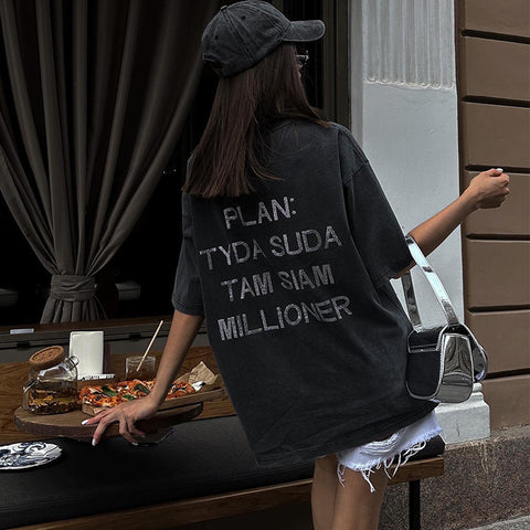 Loose Streetwear Cotton Diamond T shirt Casual Tee Clothing