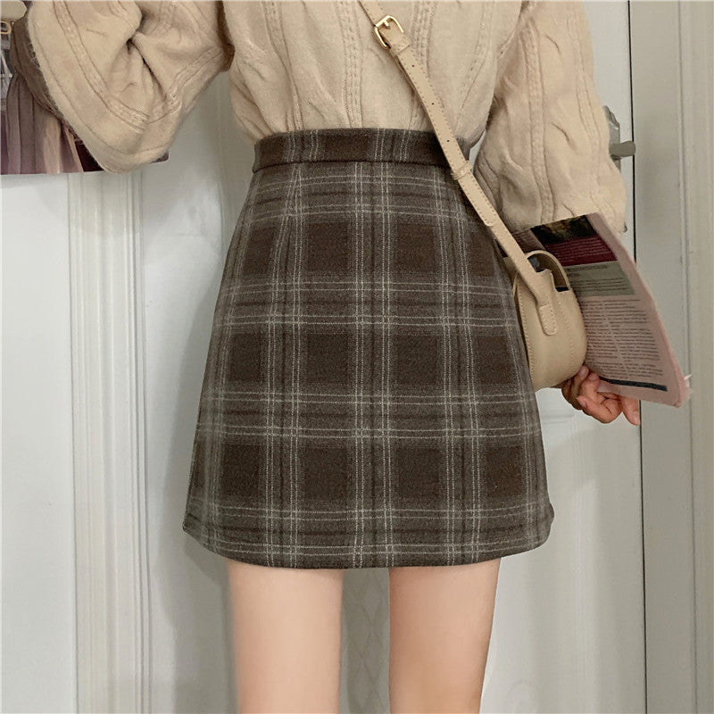 Ashy Plaid Mini Skirt