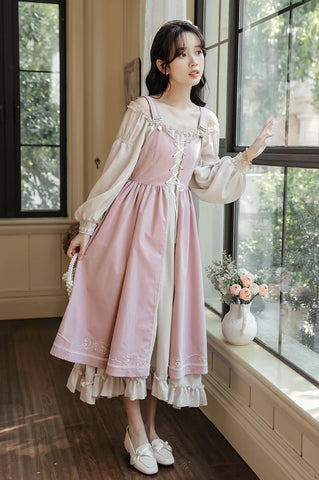 Two-Piece Corset Peasant Dress