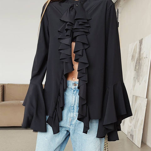 White Chiffon Blouse Elegant Spring Top