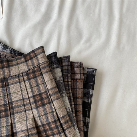 Mehrfarbig karierter Tennisrock