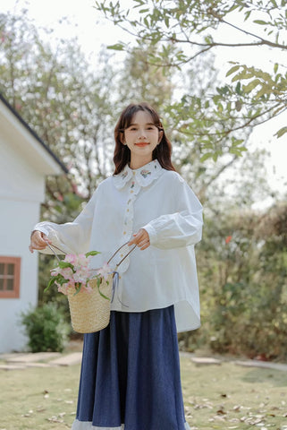 Floral Bouquet Embroidered Blouse