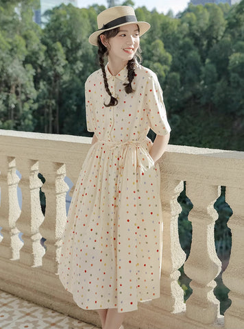 Skittles Polka Dot Shirt Dress