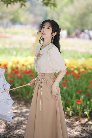 Evergarden Short Sleeve Blouse & Skirt Set