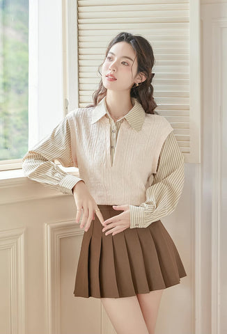 Easy Breezy Twofer Blouse Vest